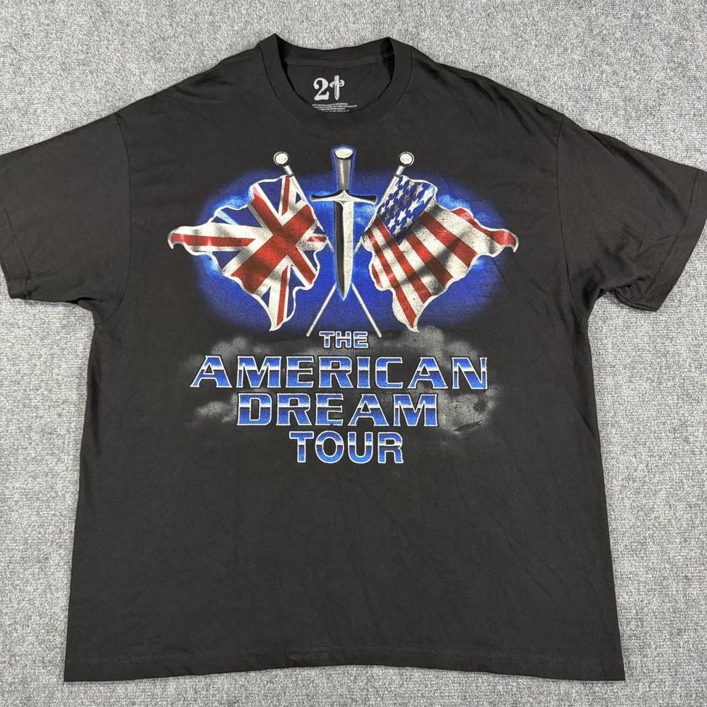 21 Savage American Dream Tour Shirt Mens 2XL‎ Black Flag Dagger Slaughter Gang